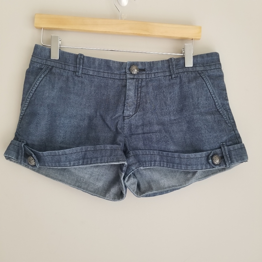 Aritzia Talula denim cuff shorts